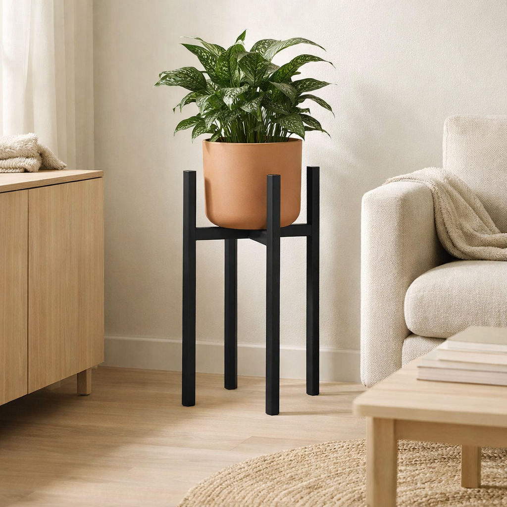 Support pour plantes Ascot Noir en situation