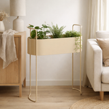 Pot de fleurs intérieur Moritz Beige en situation