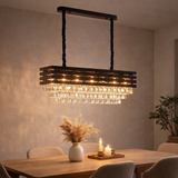 Hanglamp Crystal Black | 80x30cm en situation