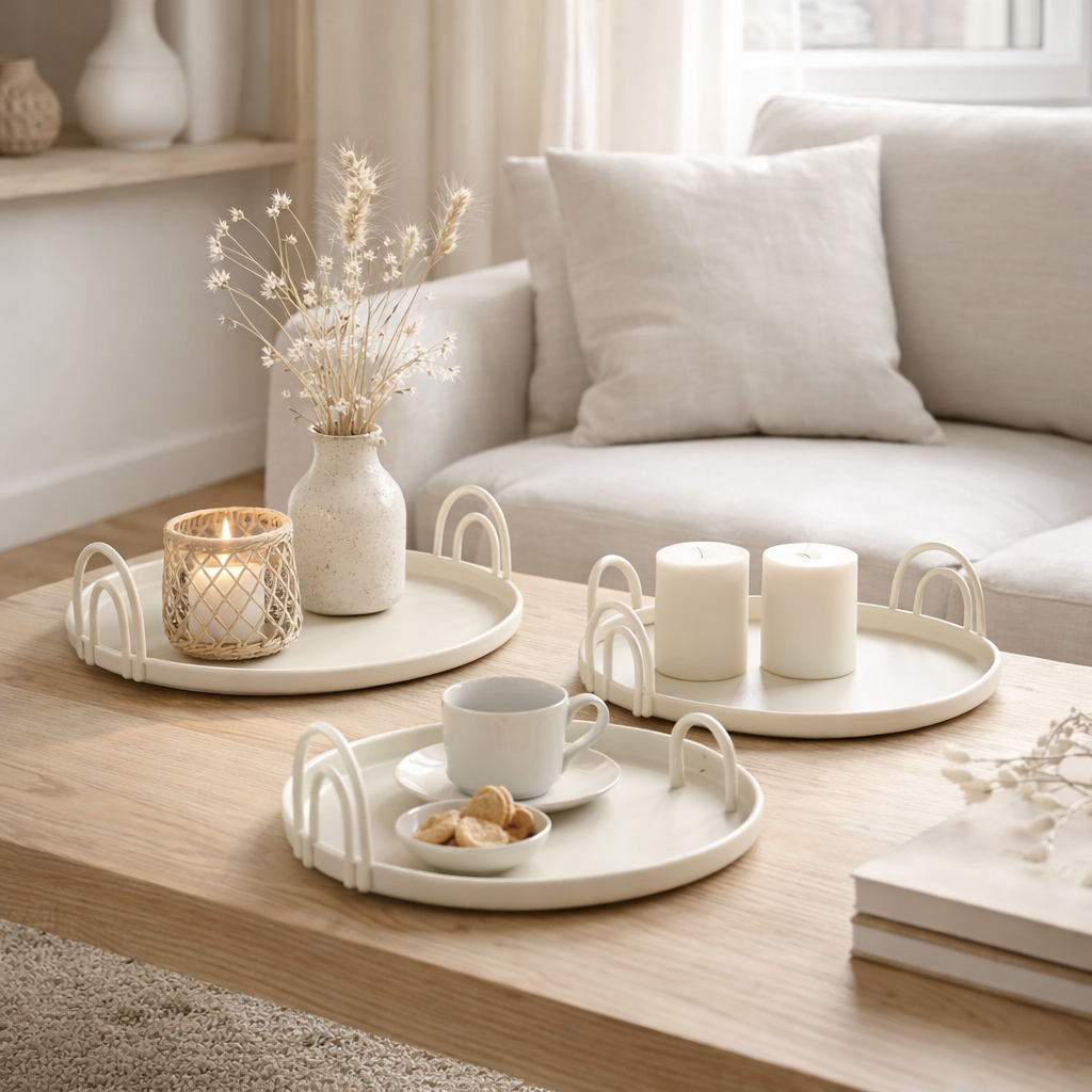 Plateau OffWhite Blanc cassé en situation