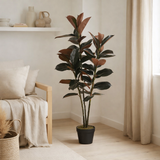 Plante artificielle Plante à caoutchouc Rouge en situation