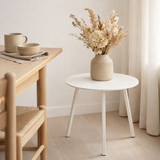 Table d'appoint d'extérieur Seattle Blanc en situation