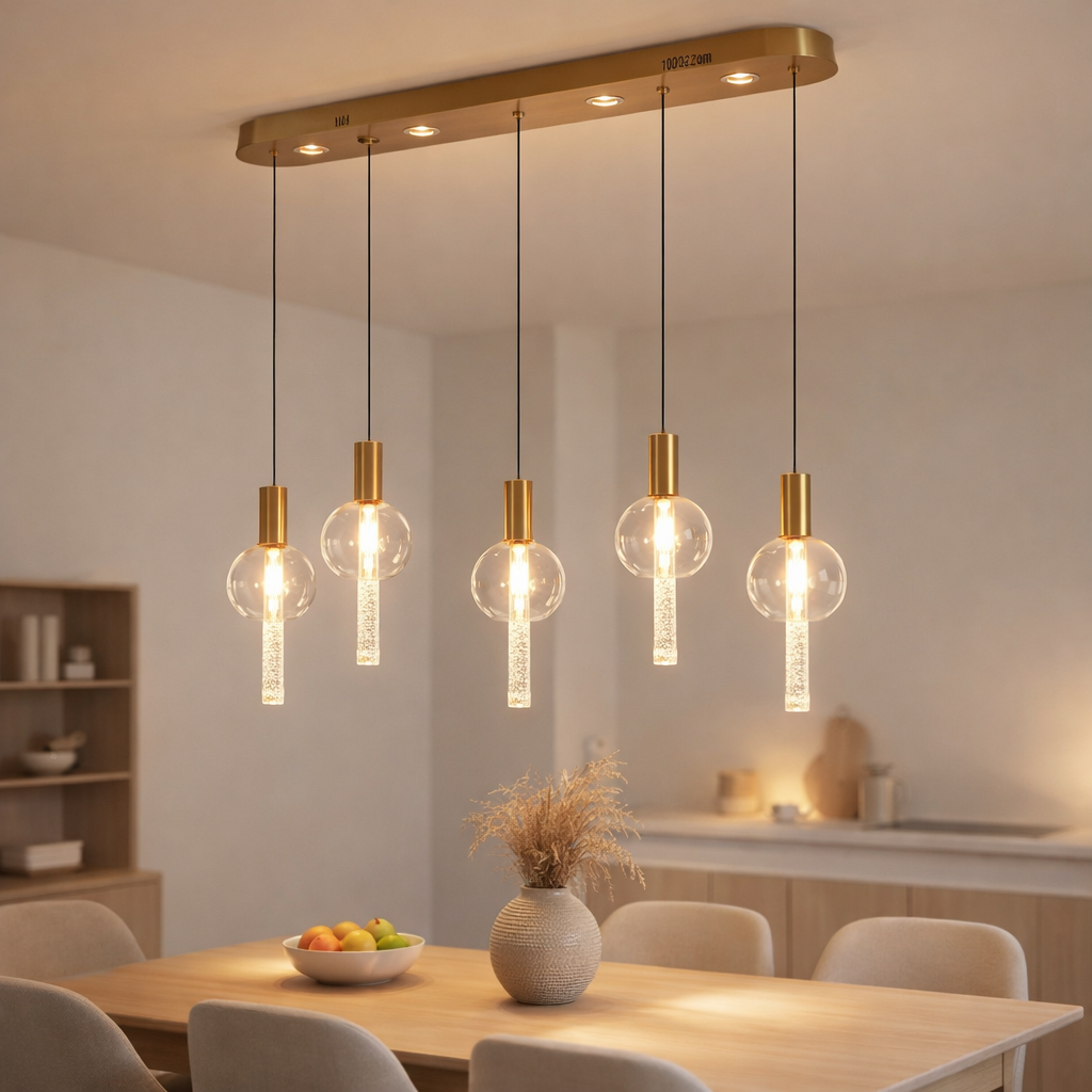 Hanglamp Tubey Copper Gold | 5 - 100x20cm en situation
