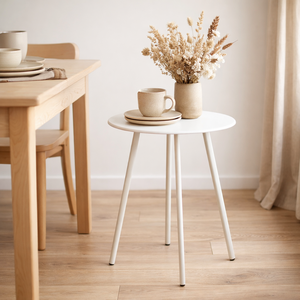 Table de jardin Seatle Blanc en situation