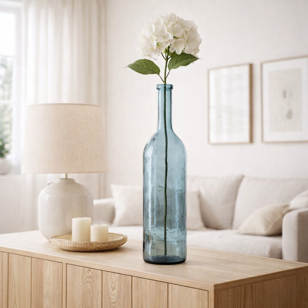 Bouteille décorative de Rioja Bleu Clair en situation