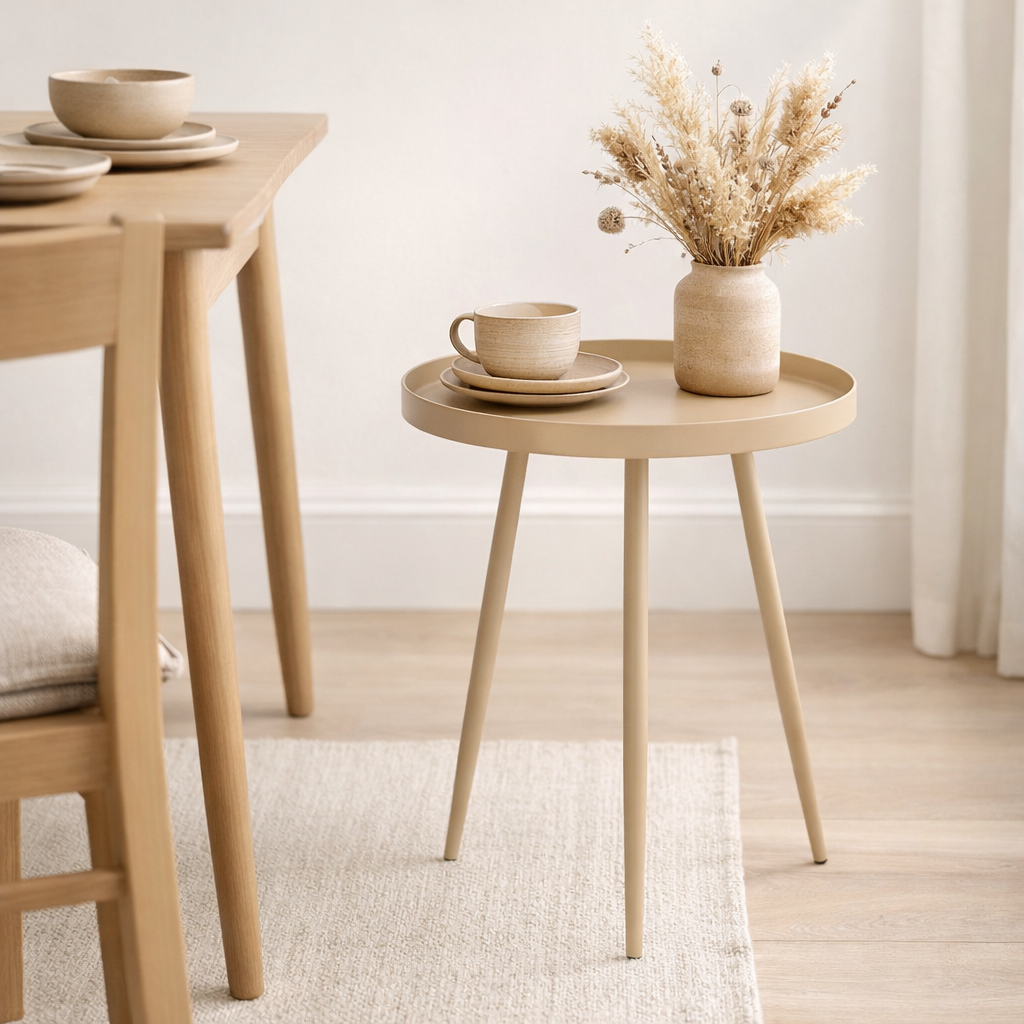 Table d'appoint Flores Beige en situation