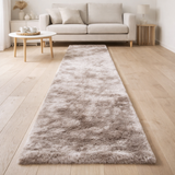 Tapis Moelleux Taupe 80x300CM en situation