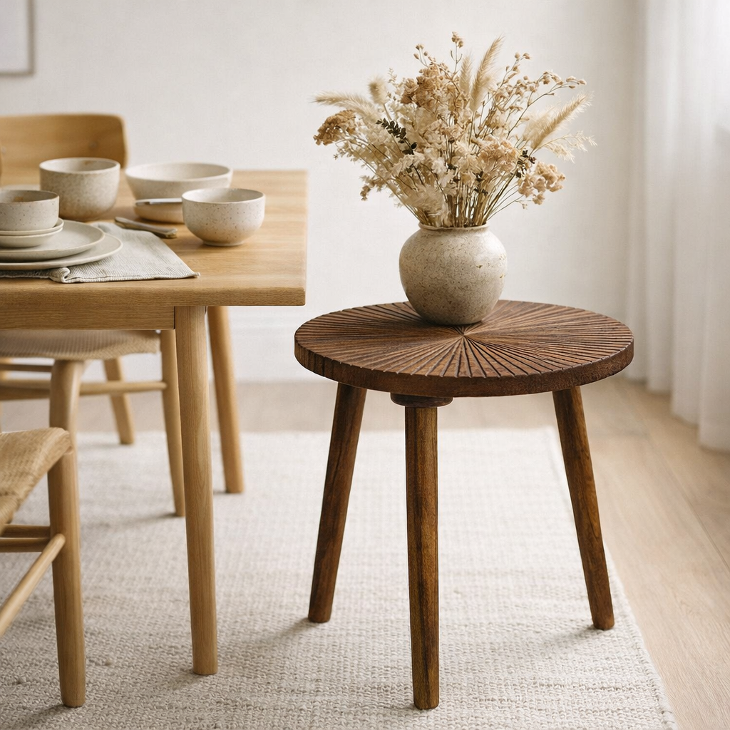 Table d'appoint Pomante Marron foncé en situation