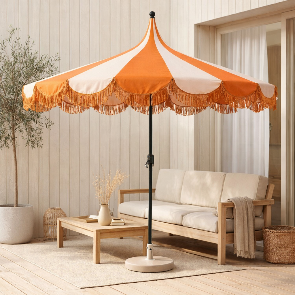 Parasol Kim Oranje en situation