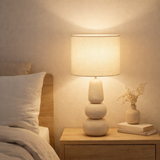 Lampe de table Menko Crème en situation