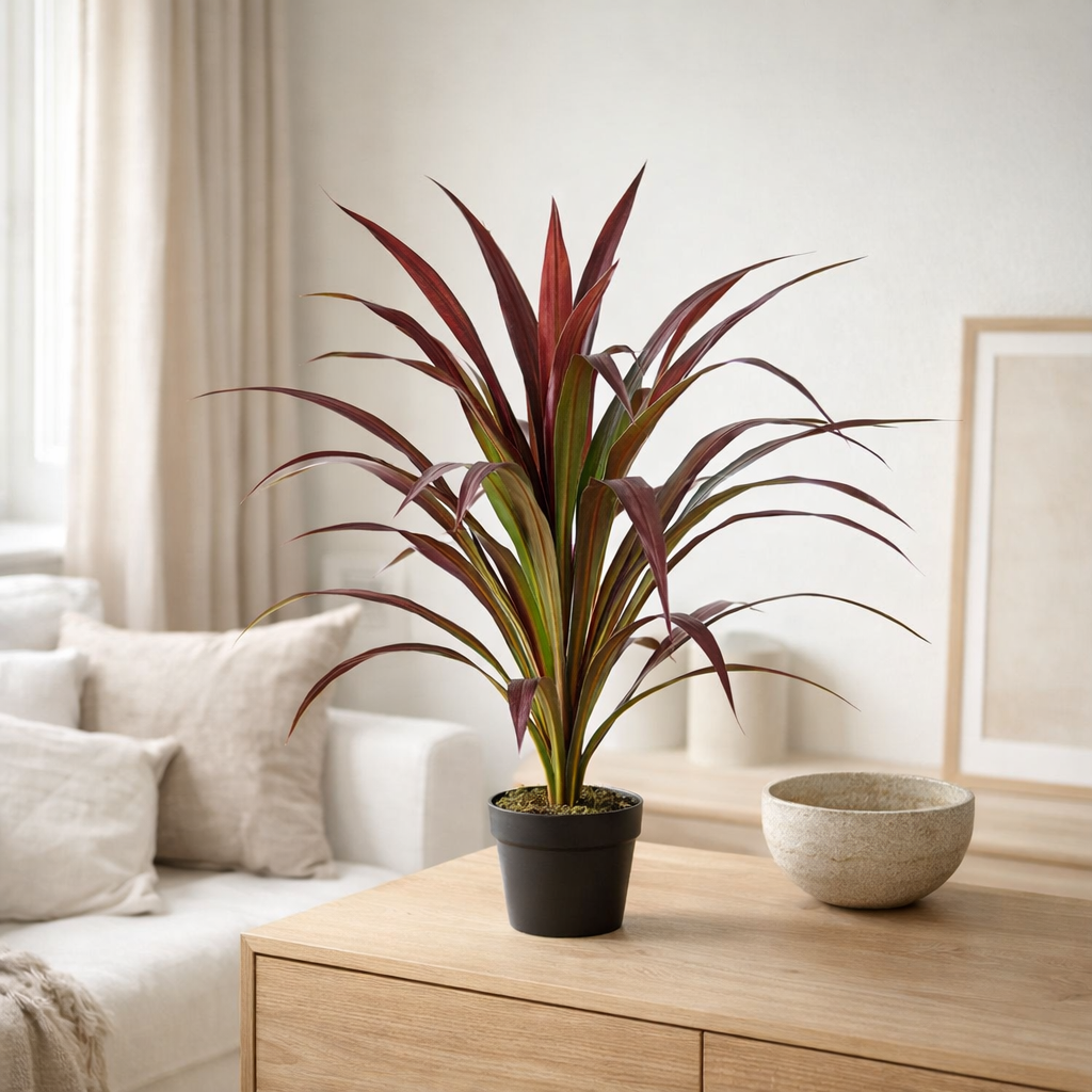 Plante Artificielle Bananier Rouge en situation