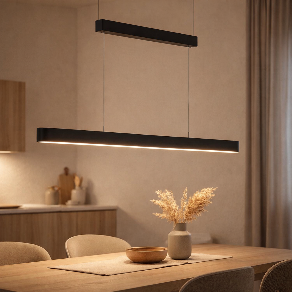 Lampe suspendue Neo Black | 120 cm en situation