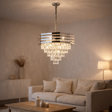 Lampe suspendue Crystal Chrome | 60 cm en situation