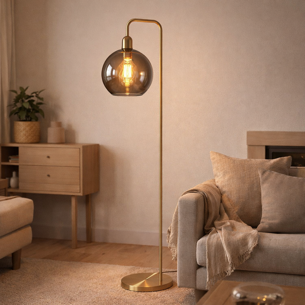 Lampadaire Xandy Doré en situation