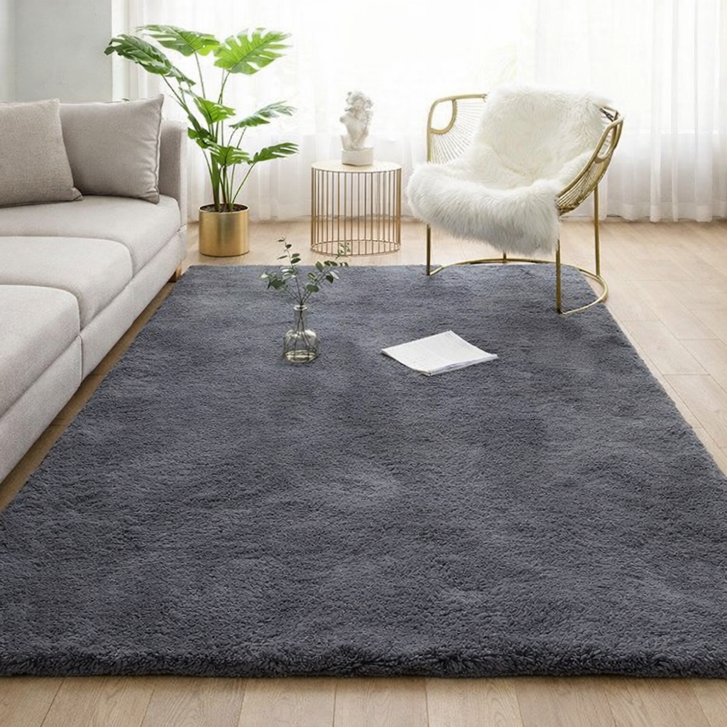 Tapis Moelleux Anthracite 200x290CM en situation