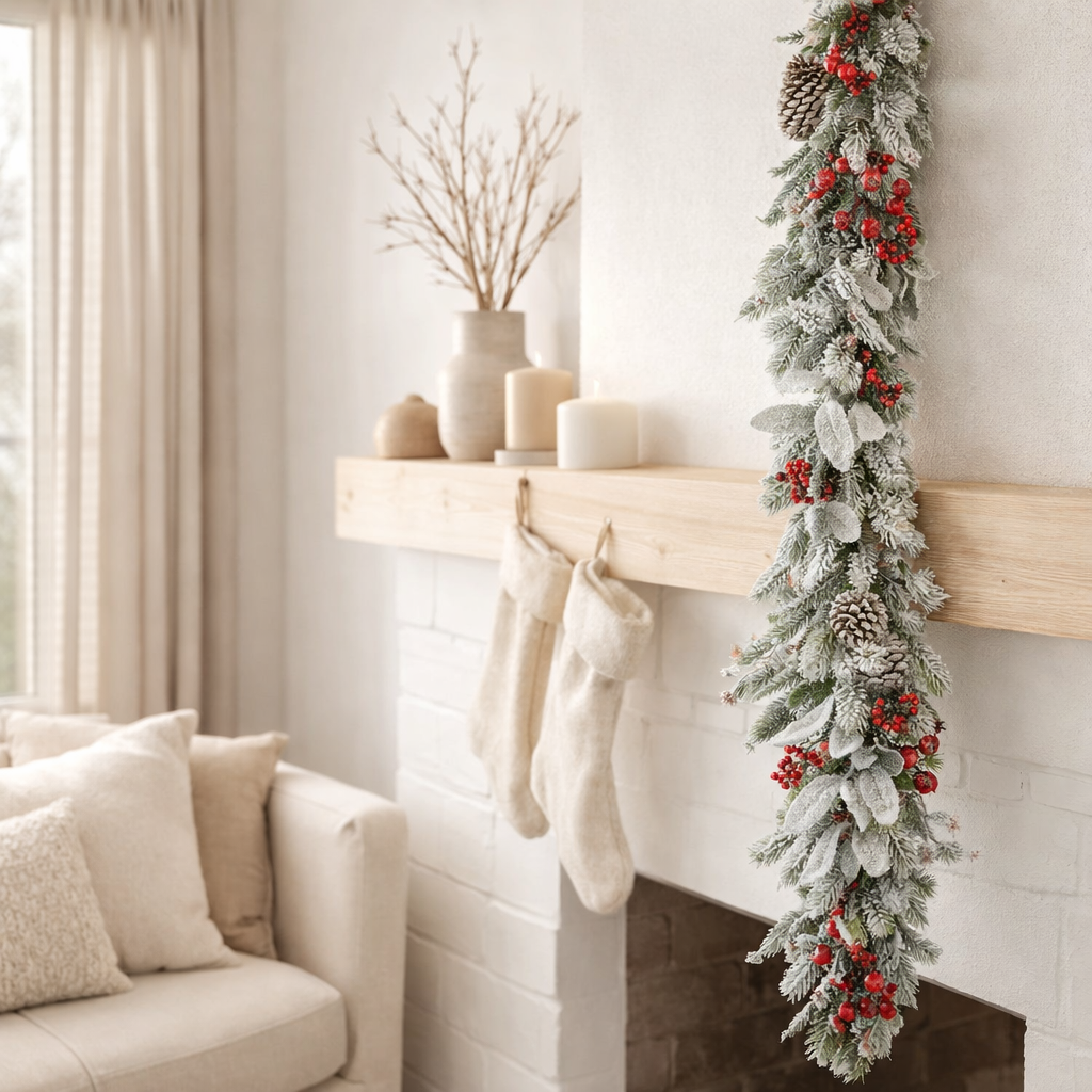 Guirlande de Noël Beffroi Vert en situation