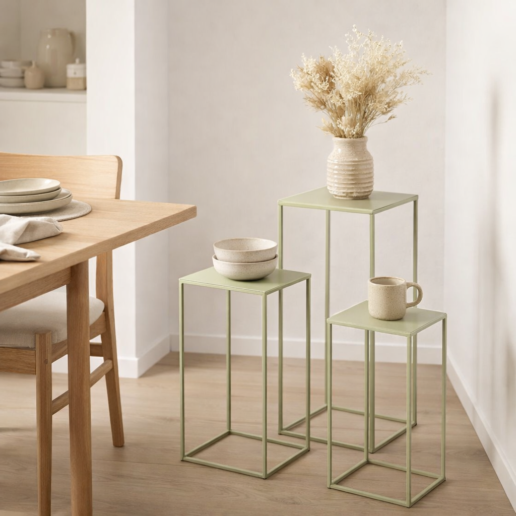 Ensemble de tables d'appoint Quinty Vert en situation