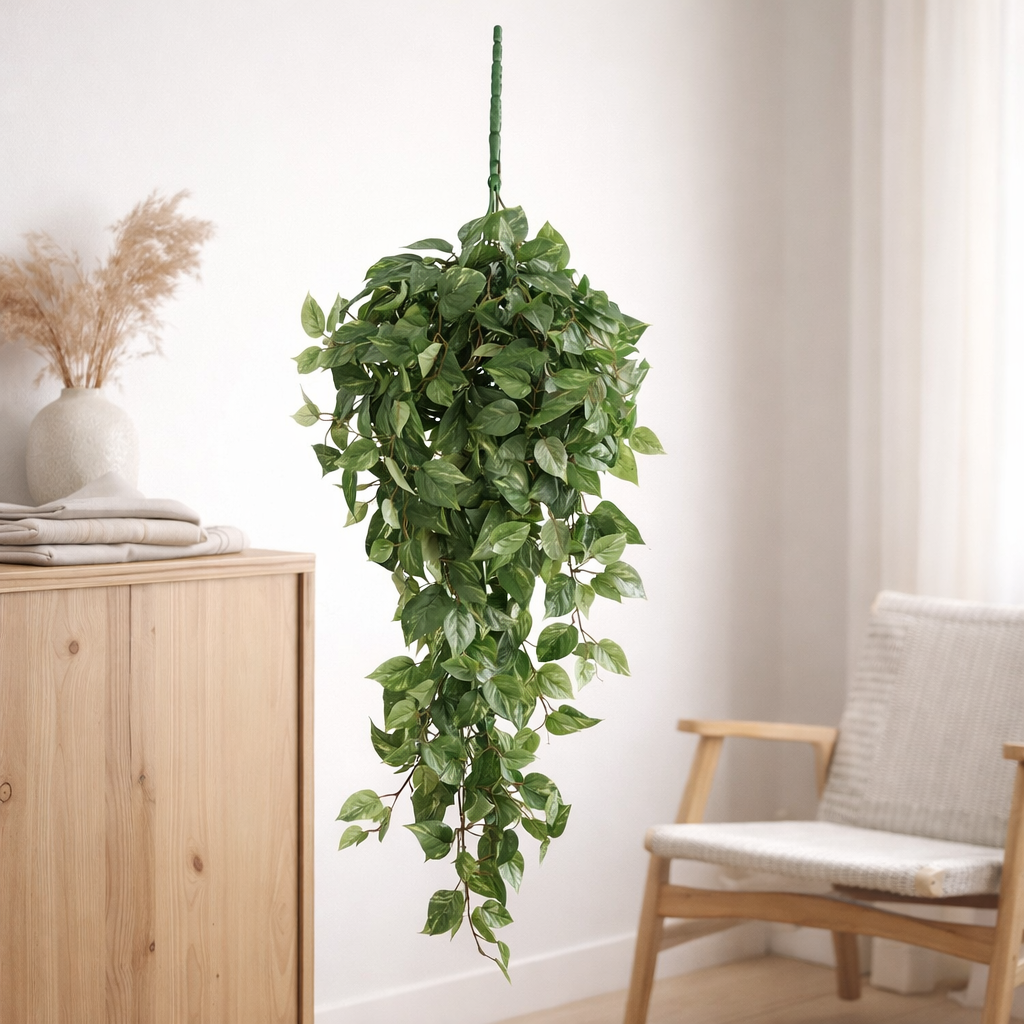 Plante suspendue artificielle Scindapsus suspendue Vert en situation