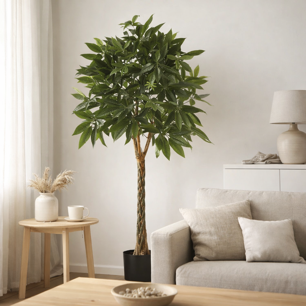Plante artificielle Pachira Vert en situation