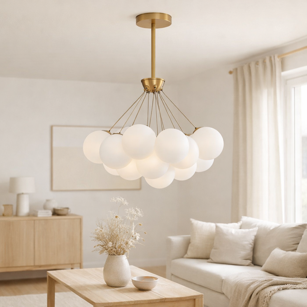 Suspension Emily Blanc 55cm en situation