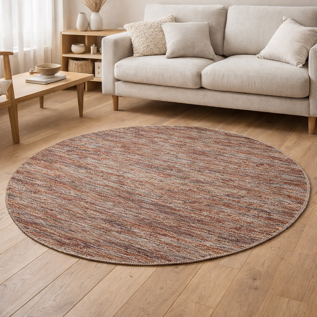 Tapis Tissia Marmelade diamètre 160 cm en situation