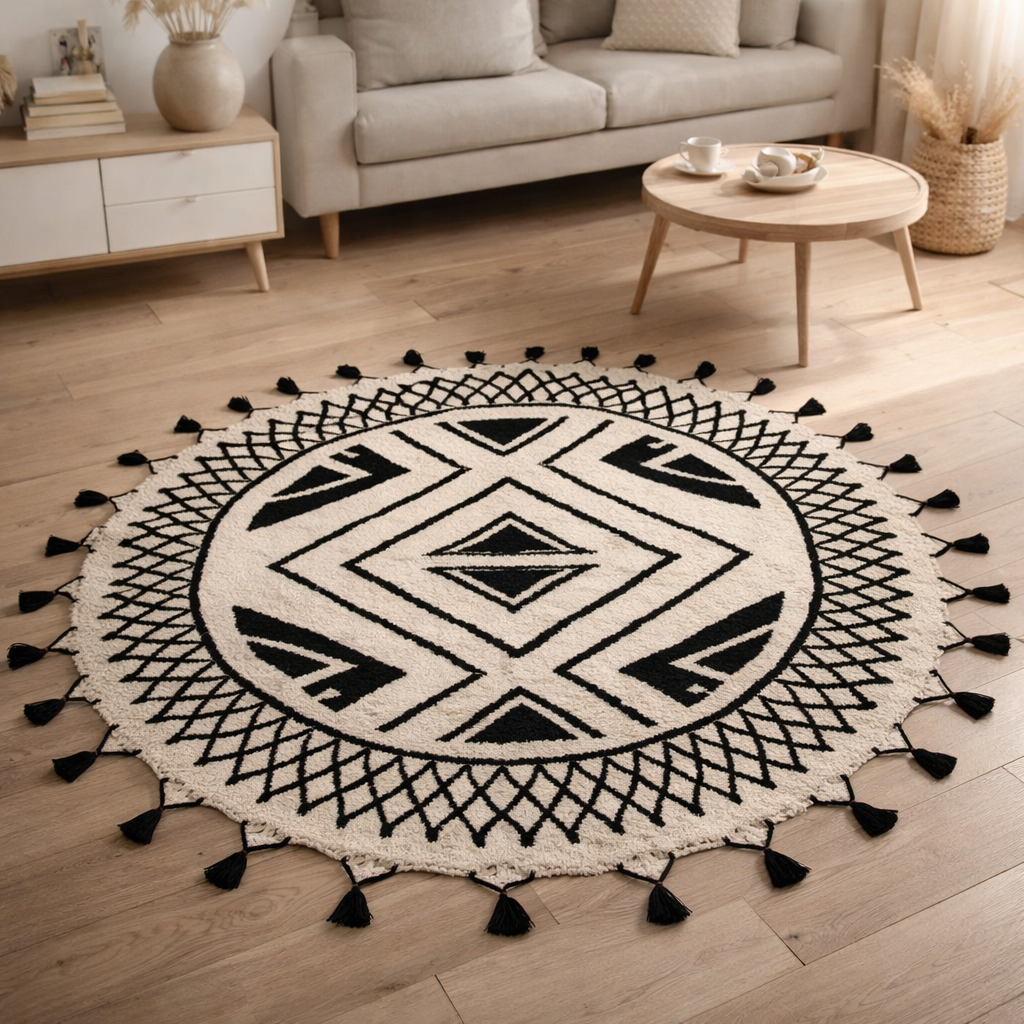 Tapis Sami Ombre diamètre 160 cm en situation