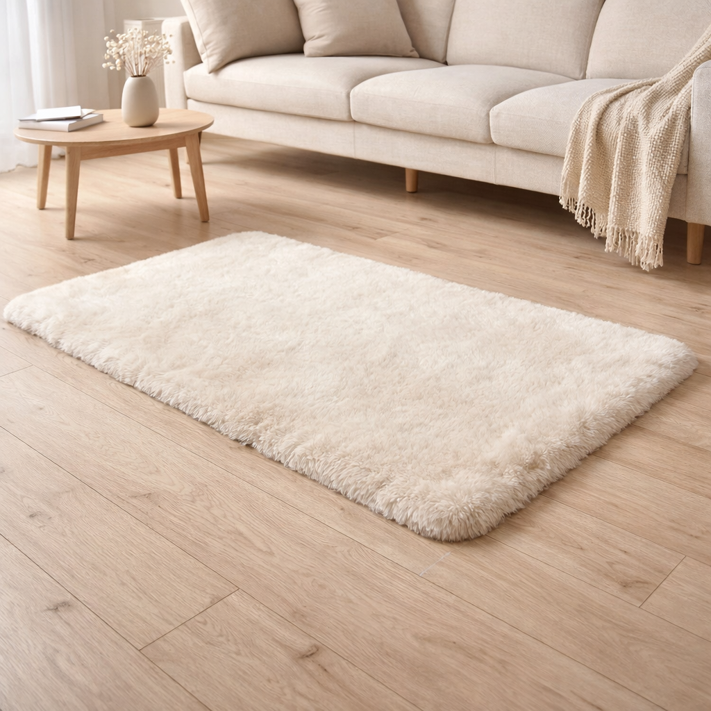 Tapis Moelleux Crème 80x150CM en situation