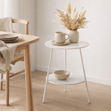 Table d'appoint d'extérieur Seattle Blanc en situation