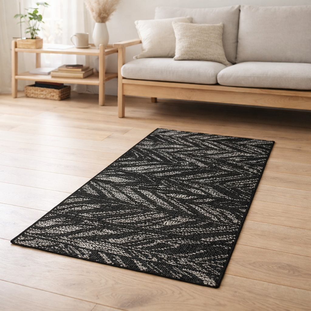 Tapis Evora Noir 60 x 110 en situation