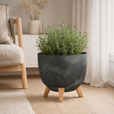 Jardinière d'extérieur Doppio Noir en situation