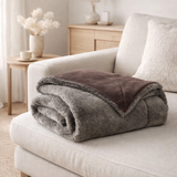 Plaid Kinta Cacao 130 x 160 en situation