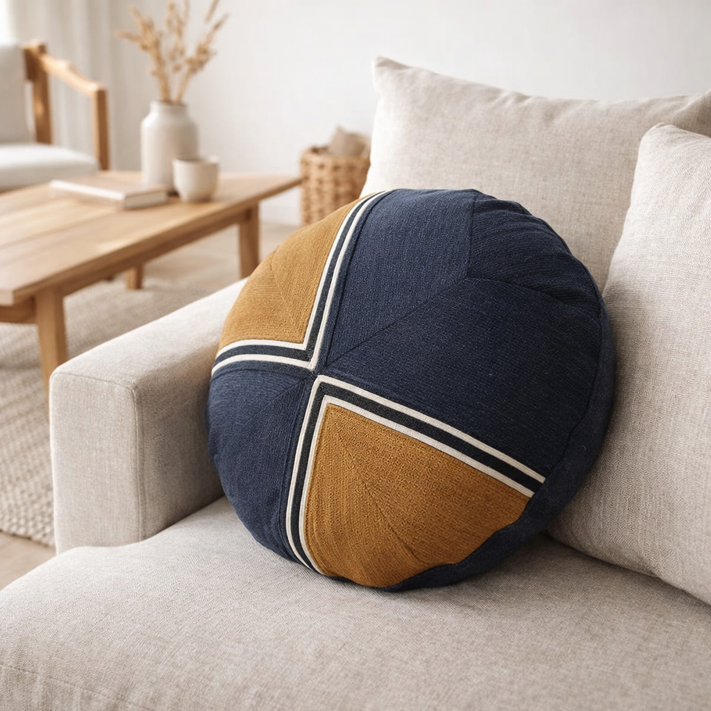 Coussin Mila Bronze Diamètre 50 en situation