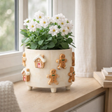 Pot de fleurs à l'intérieur Blanc cassé en situation