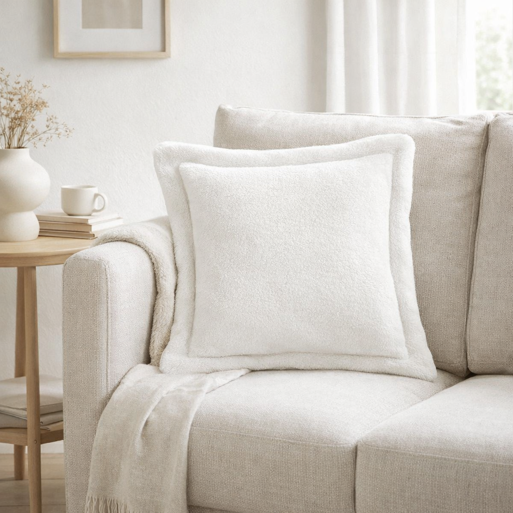 Coussin Tender Neige 50 X 50 en situation