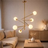Lampe à suspension Diana Or Blanc en situation