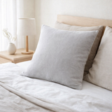 Taie d'oreiller stonewashed Zeff Perle 65 x 65 en situation