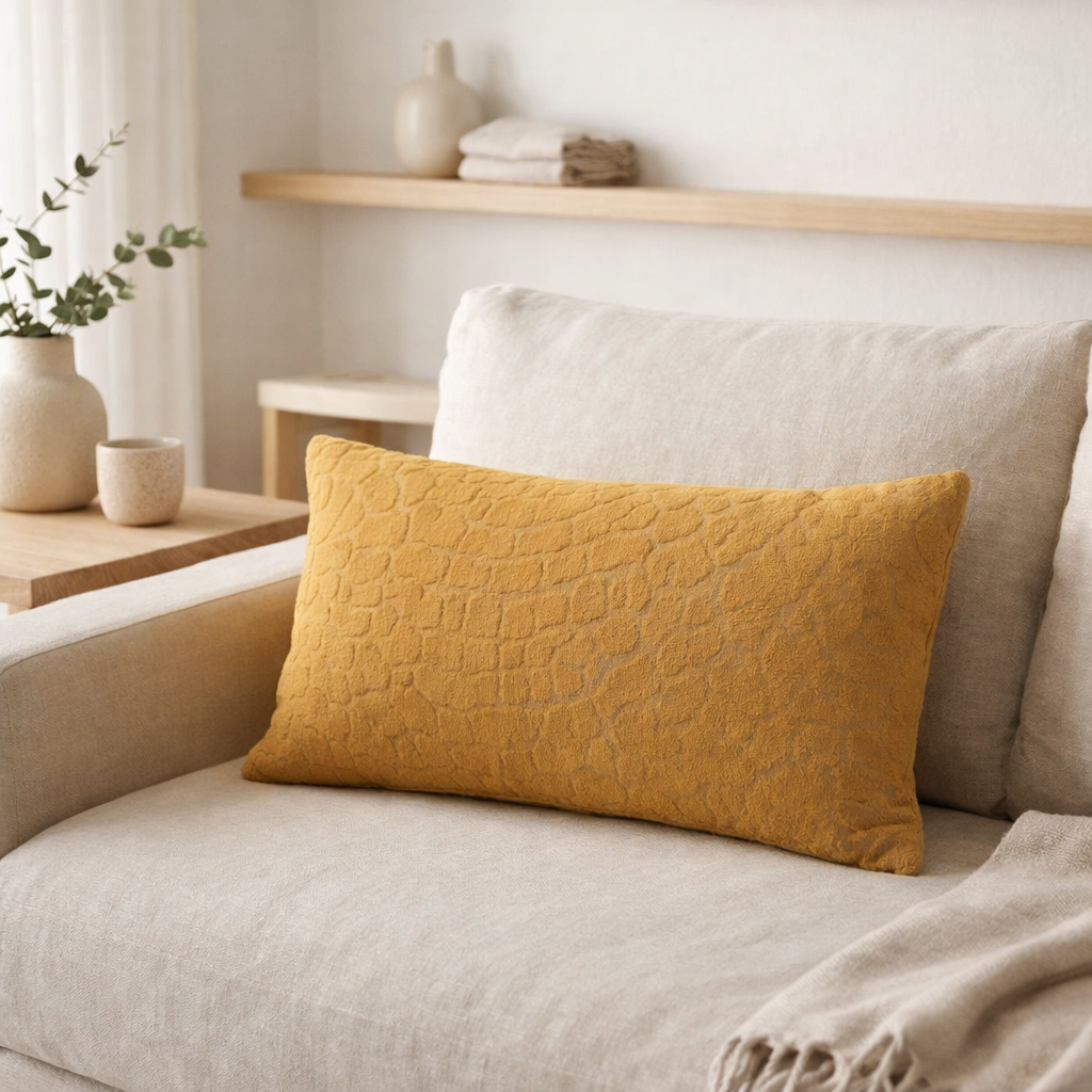 Coussin Inès Bronze 30 x 50 en situation