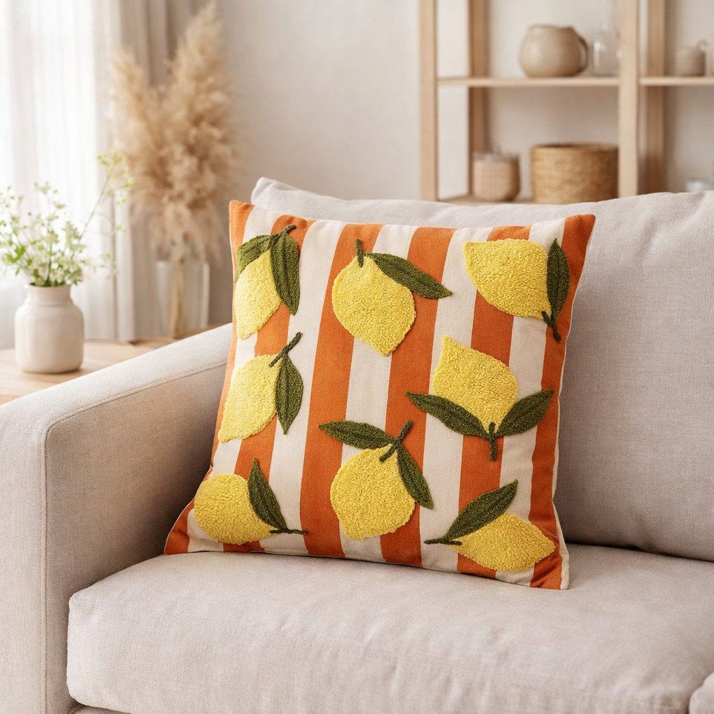 Coussin Multicolore en situation