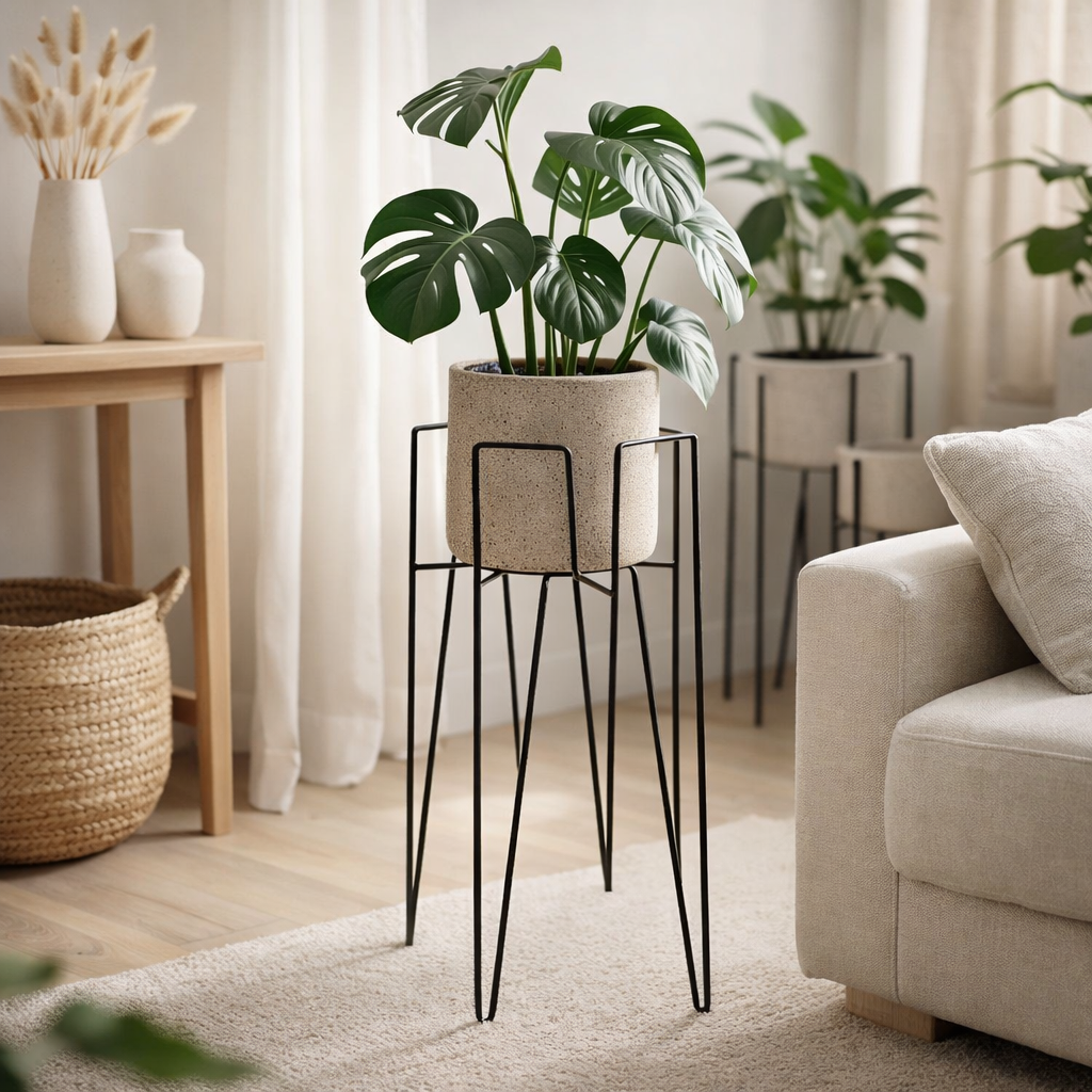 Support pour plantes Blom Noir en situation