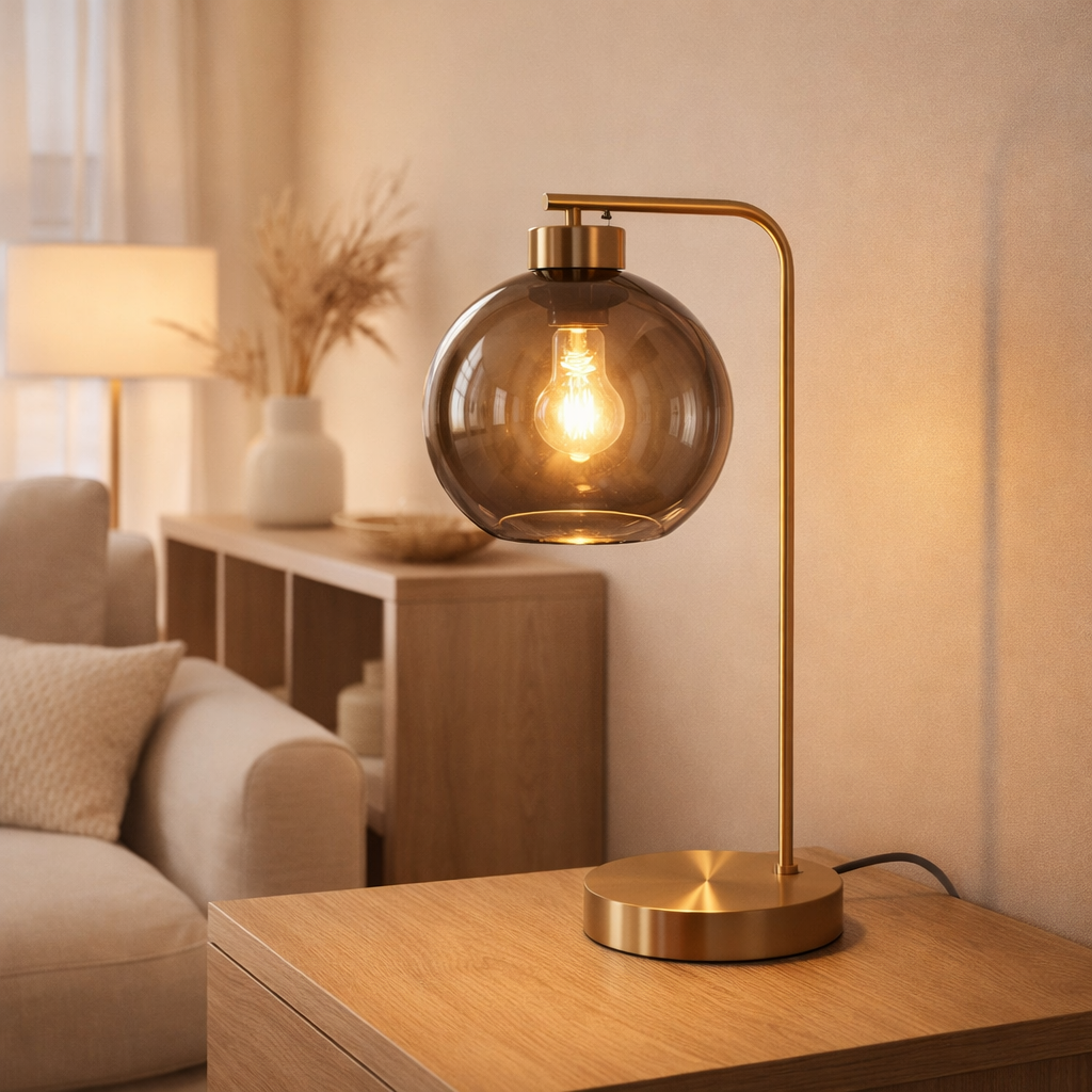 Xandy Lampe à poser Doré en situation