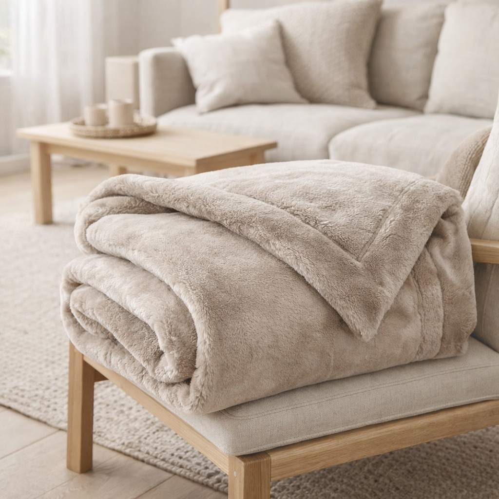Plaid Tender Lin 150 X 200 en situation
