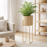 Pot de fleurs intérieur Moritz Beige en situation