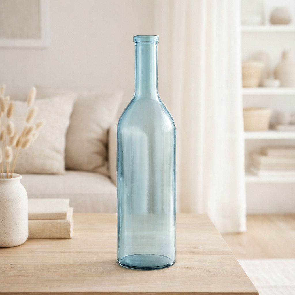 Bouteille décorative de Rioja Bleu Clair en situation