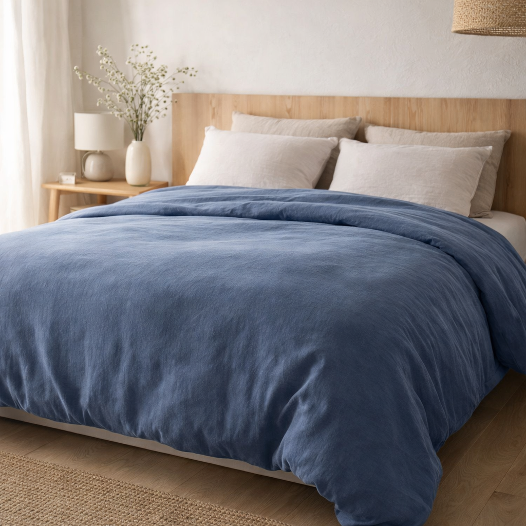 Housse de couette stonewashed Zeff Tempête 260 x 240 en situation