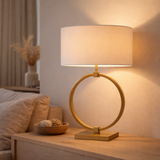 Lampe annulaire Or L en situation