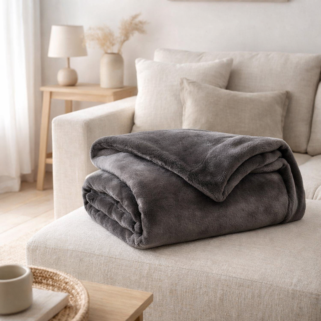 Plaid Tender Asphalte 150 x 200 en situation