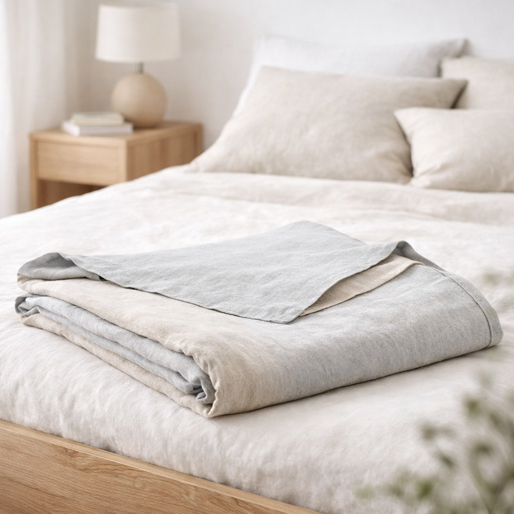 Drap plat stonewashed Zeff Perle 240 x 300 en situation