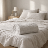 Couvre-lit stonewashed Swami Perle 180 x 260 en situation