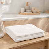 Serviette de toilette Bora Blanc 50 x 100 en situation