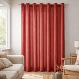 Rideau stonewashed Zeff Groseille 140 x 280 en situation